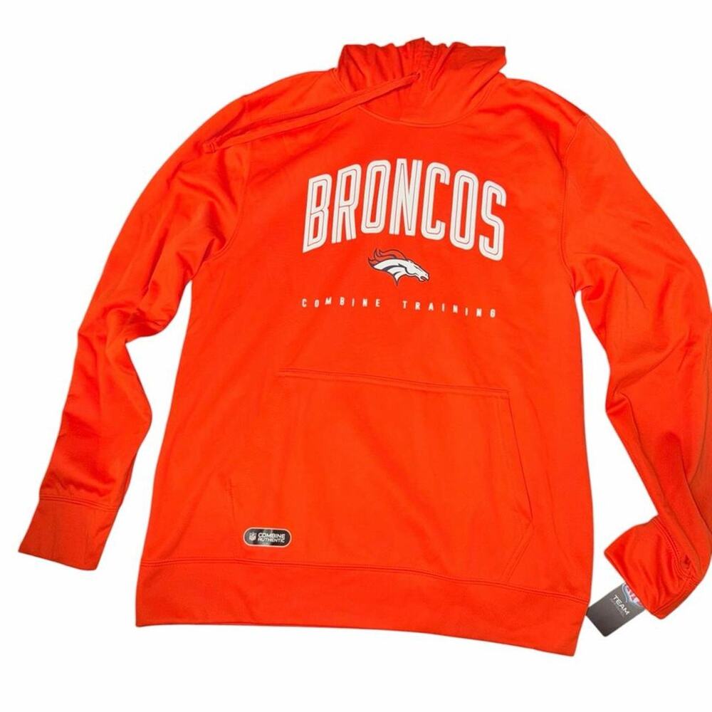 NFL Denver Broncos Hoodie Orange Men's Large